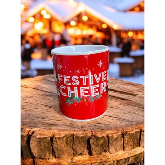 Disney Mickey Mouse Minnie Mouse Festive Cheer Christmas Coffee Tea Mug Holiday! - Picture 3 of 5